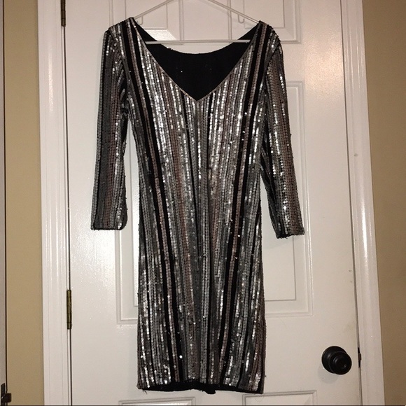 Ombré all Sequined midi Dress New Years (reduced) - Picture 1 of 5